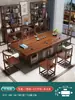 Mesa de Chá Pequena e Conjunto de Cadeiras para Varanda Sala de Estar Casa Novo Estilo Chinês Madeira Maciça Mesa de Chá Kung Fu Zen Mesa de Chá Multifuncional