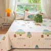 [Xiangling Premium] Fofa, Fresca, Algodão Puro, Colcha Acolchoada com Estampa de Floresta Fofa, Conjunto de Três Peças com Colcha e Fronhas