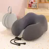 Al por mayor transfronterizo Almohada Cervical Personalizada con Logo de Espuma Viscoelástica en Forma de U Portátil para Viaje Almohada para el Cuello de Oficina Almohada para Dormir en Avión