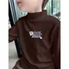 Ropa interior térmica para niños, camiseta de manga larga para niños 2026, nueva, cálida, forro polar de doble cara, cuello semi-alto, top versátil