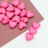 Acrílico Color Sólido Color Caramelo Agujero Recto Corazón Pequeño DIY Cuentas Corazón Melocotón Cuentas Sueltas Pulsera Cadena para Teléfono Móvil Accesorios de Joyería