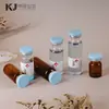 Tubo de Vidrio Cosmético de 5 ml Botella Pequeña de 10 ml Transparente Botella para Líquido de Aceite Esencial Frasco para Polvo Liofilizado y Pastillas