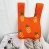 Nova bolsa de tecido voador bolsa de malha feminina saco de balde de lã japonês e coreano estilo All-match Hand-carried Casual Tote Bag Lunch Bag