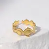 Europeu e Americano Mais Vendido Anel de Aço Inoxidável Feminino Clássico Retrô Nicho Símbolo do Sol Ouro 18K Titânio Aço Pulseira Não Desbota