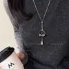 Cadena de Suéter de Diseño de Nicho 2025 para Mujer, Collar Largo con Colgante de Audífono Vintage, Accesorio de Estilo Minimalista de Alta Gama