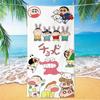 Desenhos animados ~ giz de cera pequeno novo microfiber adulto banho natação crianças toalha de banho de viagem toalha de praia portátil toalha