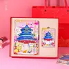 Ciudad Prohibida de Pekín, Palacio de Verano, Templo del Cielo Souvenirs Turísticos, Cuaderno de Lujo, Juego de Imanes para Refrigerador con Arena Líquida, Regalo Estilo Chino