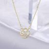 Colar de prata de lei 999 trevo da sorte de quatro folhas feminino doce pequeno fresco corrente para clavícula pingente de prata fonte atacado