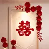 Decoración de Habitación de Boda con Juego de Caracteres de Doble Felicidad para Bodas, Pegatinas de Caracteres de Doble Felicidad Grandes y Pequeñas para Decoración de Puertas y Ventanas de Dormitorio