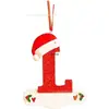 Iniciales Navideñas con Decoración de Letra de Gorro Rojo, Decoración Colgante Navideña DIY, Colgante Personalizado Regalos