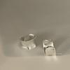 Pendientes Matsumoto Huinai con aguja de plata 925 Dongdaemun Corea del Sur, pendientes metálicos mate irregulares esmerilados