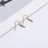 Accesorios para Pendientes de Gancho Metálico Electroplateado con Perlas Redondas, Ganchos de Oreja Grandes, Materiales para Pendientes Hechos a Mano DIY