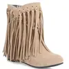 34-48 Talla Grande Zapatos de Mujer Nuevas Botas Cortas Botines Casuales de Borlas para Mujer Botas para Mujer de Comercio Exterior Transfronterizo Botas Cortas