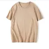 Camiseta Popular de Peso Pesado 180G240G300G con Fondo Redondo Personalizada al por Mayor Camiseta Básica de Verano para Hombre y Mujer Camiseta de Manga Corta de Color Sólido