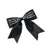Horquilla con lazo y letras vintage negras para mujer, estilo oscuro, dulce y moderno, estilo de alta gama, con clip lateral y clip superior, accesorios para el cabello