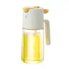 Suministros de Cocina Botella Pulverizadora de Aceite, Gran Capacidad, Olla de Aceite de Vidrio Resistente a Altas Temperaturas, Doble Uso para Pulverizar y Verter, Botella Pulverizadora de Aceite para el Hogar sin Goteo