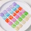 20mm Corea del Sur mismo color caramelo pieza cuadrada floreciente diy accesorios de resina aretes horquilla material para funda de teléfono femenino venta al por mayor