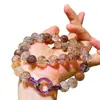 10 Collares de Cadena para Clavícula de Súper Siete Negro Dorado Natural de Alta Calidad
