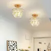 Luces de cristal de lujo ligero para pasillos, luces de techo simples y modernas, adecuadas para vestidores, entradas, balcones y huecos de escalera.