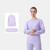 [En Stock] Sudadera Redonda de Capa de Aire LD Manga Larga Ropa de Yoga para Mujer Holgada Ropa Deportiva Fitness