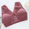 Sujetador de tubo de encaje sin costuras transfronterizo para mujer con frente de encaje y abotonadura, ropa interior para madre cómoda y transpirable, sujetador inalámbrico, top de tubo de encaje