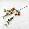 Simulação de flores de véspera de ano novo Romã única de 7 cabeças Romã Fruta Caqui Decoração para casa Material para flores Balde Arranjo de flores combinando Arte com flores