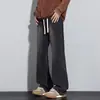 Marca de Moda Tendencia Estilo Hong Kong Jeans para Hombre Pantalones de Pierna Recta Sueltos Pierna Ancha Versátiles Tendencia Retro Casual Adelgazantes Pantalones Largos Ropa para Hombre