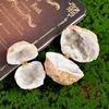 Cristal Natural Piedra Original Ágata Blanca Caja de Anillos Cueva Huevo de Cueva Marroquí Caja de Almacenamiento de Joyería Adornos