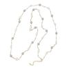 Nuevo collar largo de acero inoxidable Shijia Pearl transfronterizo europeo y americano, cadena de suéter de lujo ligera y resistente a la decoloración de alta calidad