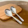 Colher de Aço Inoxidável 304 de Grau Alimentício para Uso Pessoal, Colher Infantil, Colher de Sobremesa, Colher Fofa para Comer, Colher de Iogurte