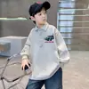 Sudadera para Niños Primavera y Otoño 2026 Estilo Nuevo para Niños Mayores, Top de Calle de Moda, Polo Elegante de Manga Larga para Niños de Otoño