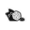 Gato Negro de Dibujos Animados Animal Lindo Broche Elegante Versátil Calabozo Dados Periférico Insignia de Metal Accesorios