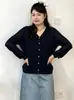 Chaqueta fina de color liso versátil para mujer talla grande, top casual, cárdigan de punto holgado para otoño 2026, para damas talla grande