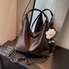 Bolso Tote Transfronterizo Versátil para Mujer 2024 Nuevo Mochila de Alta Gama y Alta Capacidad Bolso Bandolera Retro para el Hombro