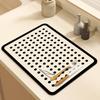 Tapete de drenagem de vento simples, tapete absorvente de lama de diatomáceas para cozinha, tapete isolante anti-escaldante lavável, uma geração de cabelo