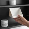 Caja de Almacenamiento Oblicua Montada en la Pared Gabinete con Espejo Lápiz Labial Estante de Almacenamiento de Cosméticos Baño Caja de Almacenamiento Clasificado por Capas sin Perforaciones