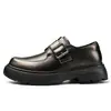 Zapatos de Cuero para Hombre Transfronterizos 2026 Nuevos Mocasines de Suela Gruesa Otoño Zapatos Casuales de Negocios de Cuero Genuino para Hombre Talla Grande 46