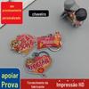 Chaveiro de acrílico com processamento personalizado, animação periférica, desenho animado de dois lados, pingente de chaveiro epóxi, faça você mesmo