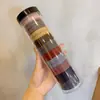 Goma para el cabello de color marrón lechoso, alta elasticidad, duradera, para mujeres, simple, tipo toalla, nuevo accesorio para el cabello