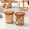 Frasco transparente para almacenar granos BNBSSnap-on para uso en la cocina, para almacenar productos secos, nueces y frijoles