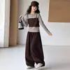 Conjunto de niña 2026 nueva colección de otoño, elegante y casual para niñas mayores, conjunto de dos piezas de otoño estilo coreano
