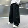 Pantalones de Trabajo para Niños Primavera y Otoño 2026 Otoño Niños Medianos y Grandes Estilo Coreano Moda Deportivos Pantalones Largos Transpirables Pierna Recta Pierna Ancha