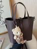 Bolsas Femininas Transfronteiriças Populares da Moda Outono e Inverno Versátil 2025 Nova Bolsa Transversal Retrô Bolsa Mãe e Filha Bolsa de Balde Casual