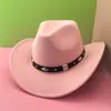 Sombrero vaquero nuevo deformado de comercio exterior de otoño e invierno viento de Europa occidental y Estados Unidos accesorios de metal doblados sombrero sombrero de hombre y mujer