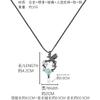 Nuevo collar de flor azul con pájaro para mujer, cadena de clavícula de lujo ligera y nicho, colgante de anillo fino personalizado original, venta al por mayor