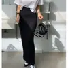 Falda bodycon de cintura alta con abertura, ajustada, para mujer, de alta gama, de Dongdaemun, Corea
