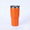 Copo térmico transfronteiriço de 20 oz com alça, grande capacidade, portátil, adequado para uso no carro, com interior de plástico e exterior de aço, personalizável