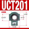 Rolamento esférico externo com alojamento UCT204 UCT205 UCT206 UCT207 UCT208 alojamento de rolamento de assento deslizante