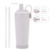Nuevo Modelo 2026 Taza de Acero Inoxidable de 710 ml con Popote de Agujero Grande para Sorber Perlas, Taza de Agua Portátil con Asa Magnética Aislada