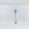 Aleación de Titanio Astmf-136 Colgante Bola Lunar Gota de Agua G23 Colgante de Titanio Rosca Interna Labret Pendiente de Oreja Joyería para Piercing